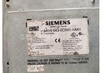 6AV6 643-0CD01-1AX1 MP277 SIEMENS SIMATIC TOUCH HMI