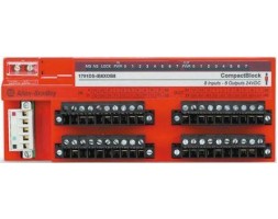 1791DS-IB8XOB8 Compact Block Guard I/O Input/Output Module, 8 Inputs, 8 Outputs, 24 V dc Allen Bradley 
