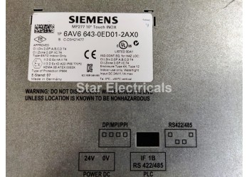 SIEMENS Simatic HMI 6AV6 643-0ED01-2AX0 Touch Panel 