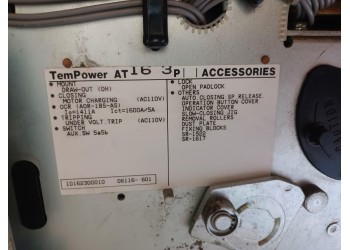 TERASAKI AT16 AIR CIRCUIT BREAKER TEMPOWER AT16 AIR CIRCUIT BREAKER 