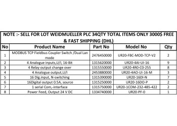 UR20-FBC-MOD-TCP-V2UR20-4AI-UI-16 UR20-4R0-C0-225 WEIDMUELLER FULL RANK