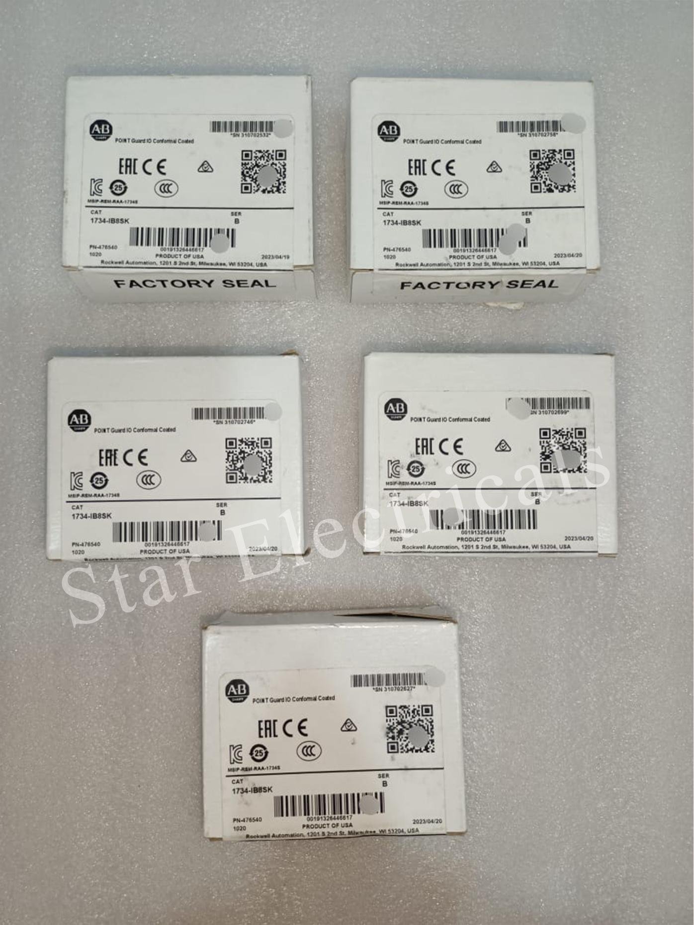 ALLEN-BRADLEY 1734-IB8SK POINT GUARD I/O CONFORMAL COATED SAFTEY DIGITAL INPUT MODULE