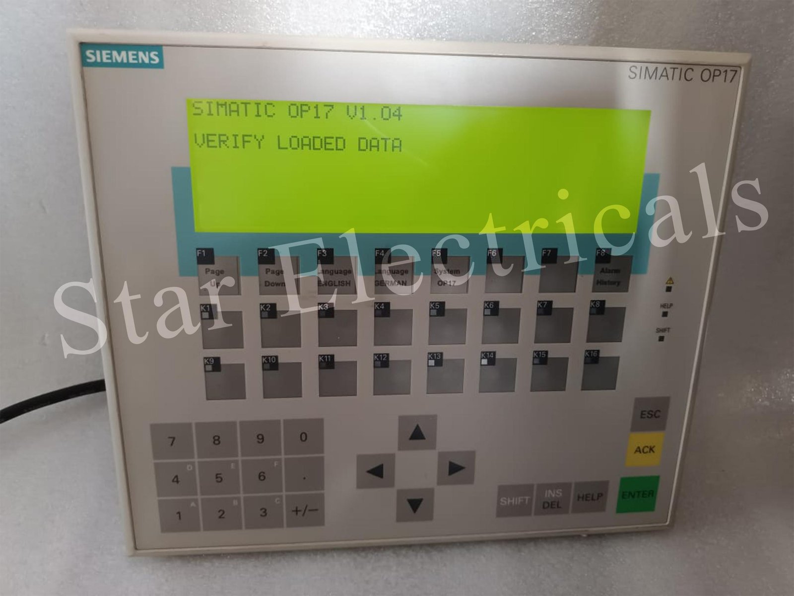 6AV3 617-1JC30-0AX1 SIEMENS OPERATOR PANEL OP 17-DP12  SIMATIC OP17