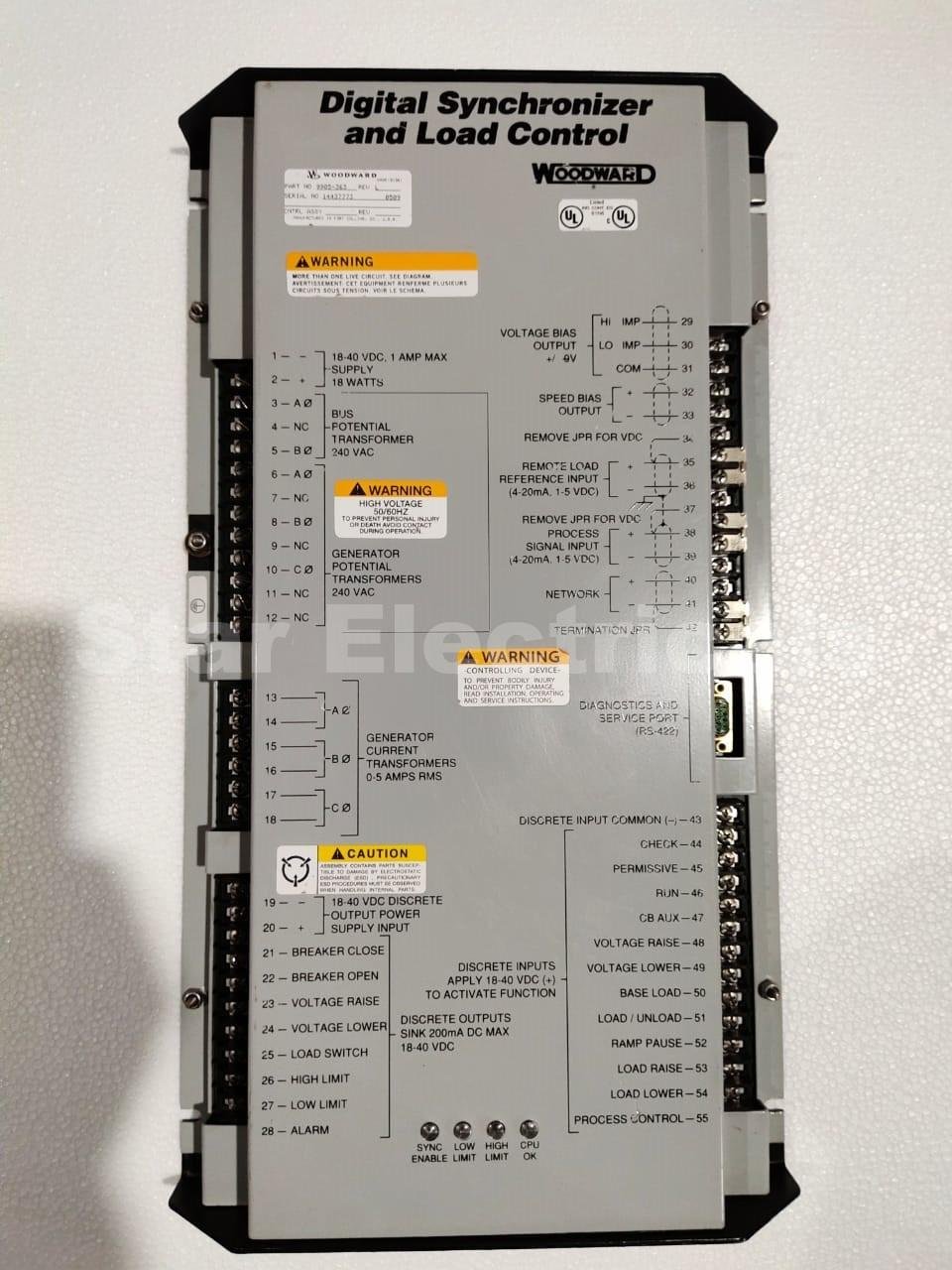 WOODWARD 9905-363 DIGITAL SYCHRONIZER AND LOAD CONTROL (DSLC)