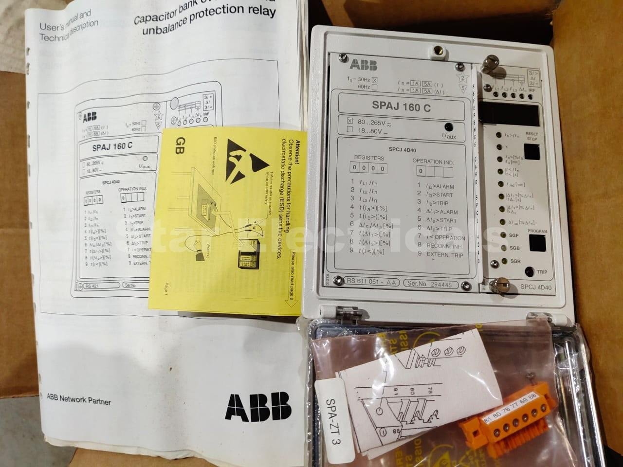 ABB SPAJ 160 C CAPACITOR PROTECTION RELAY