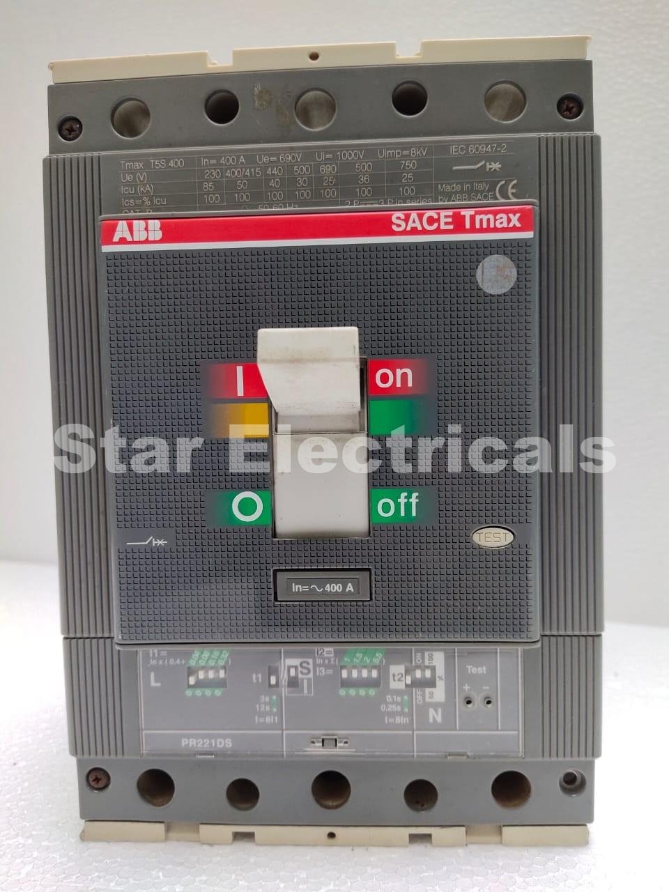 ABB T5S 400 MCCB 400AMP TMAX SERIES MOLDED CASE CIRCUIT BREAKER