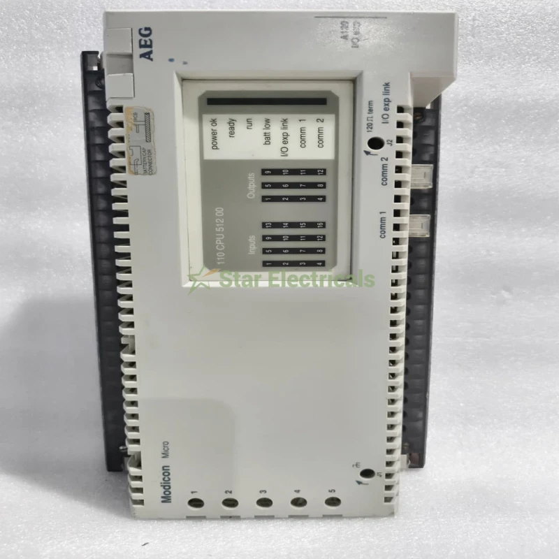 AEG Modicon 110-CPU-512-00 Micro PLC CPU Controller 24V DC Input, 16 DI, 12 Relay DO