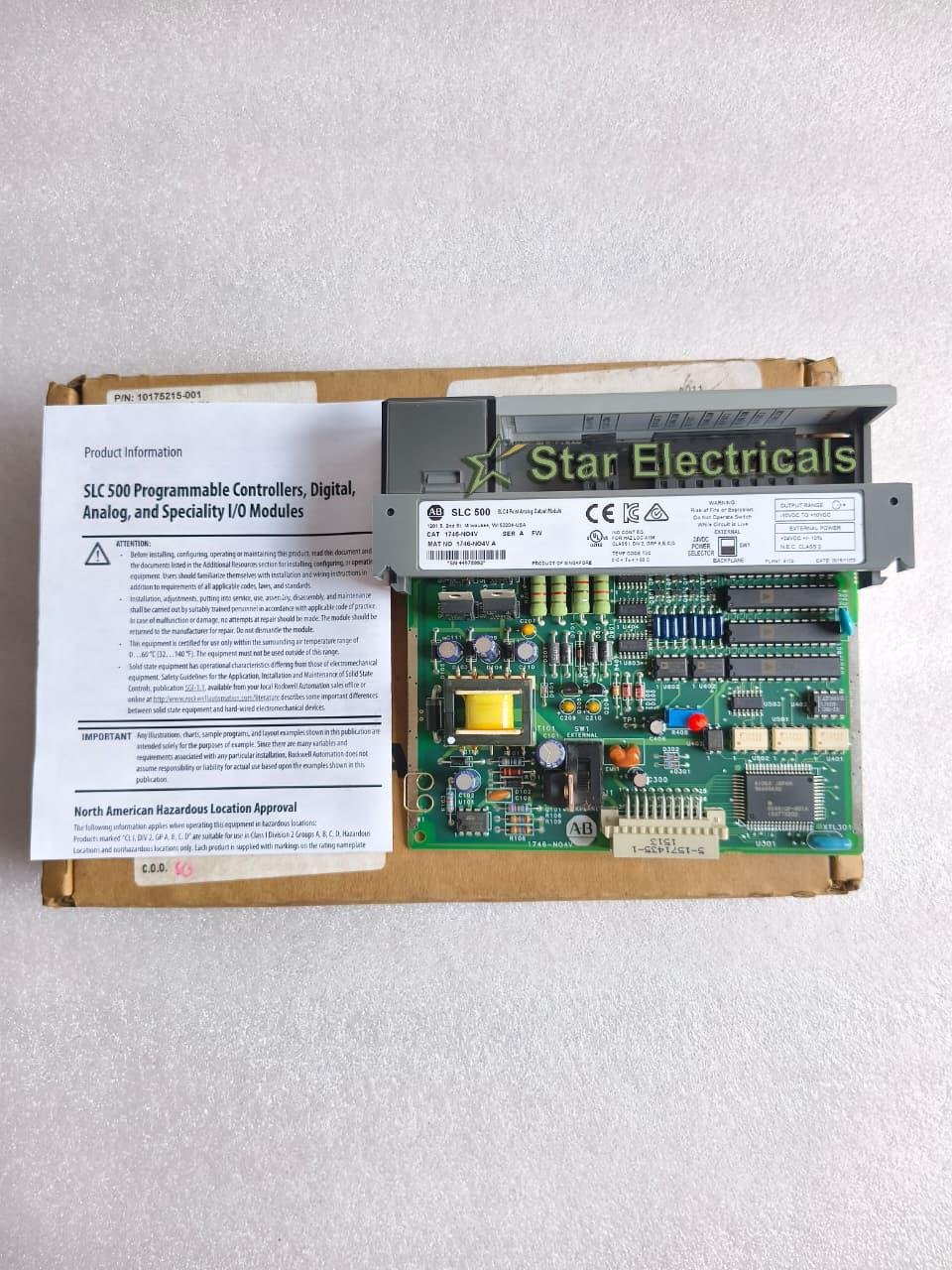 ALLEN-BRADLEY 1746-NO4V ALLEN-BRADLEY 1746NO4V SLC 500 SLC 4 POINT ANALOG OUTPUT MODULE