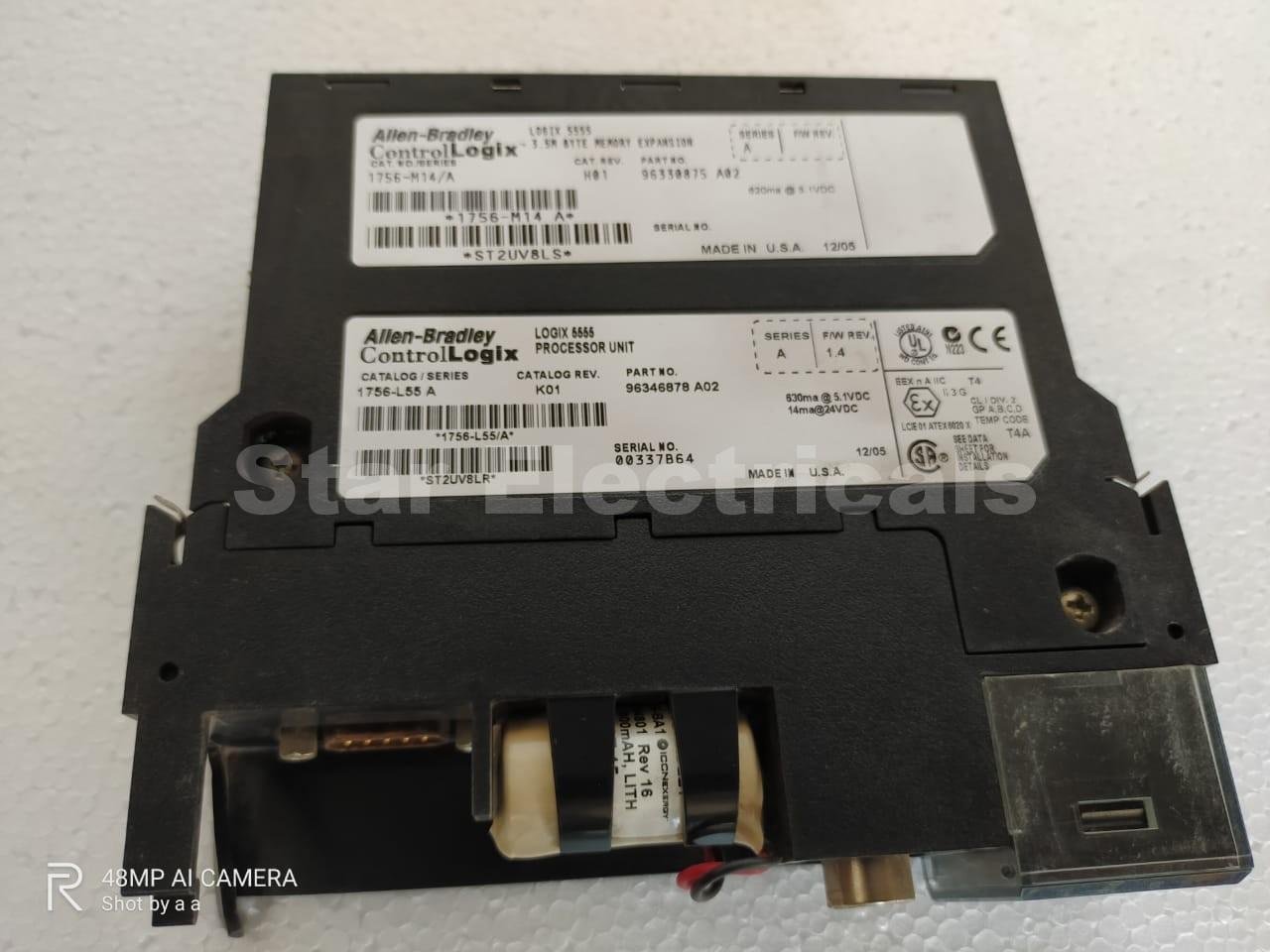 ALLEN-BRADLEY 1756-M14 A SERIES A CONTROLLOGIX 5555 3.5M TYPE MEMORY EXPANSION CPU MODULE