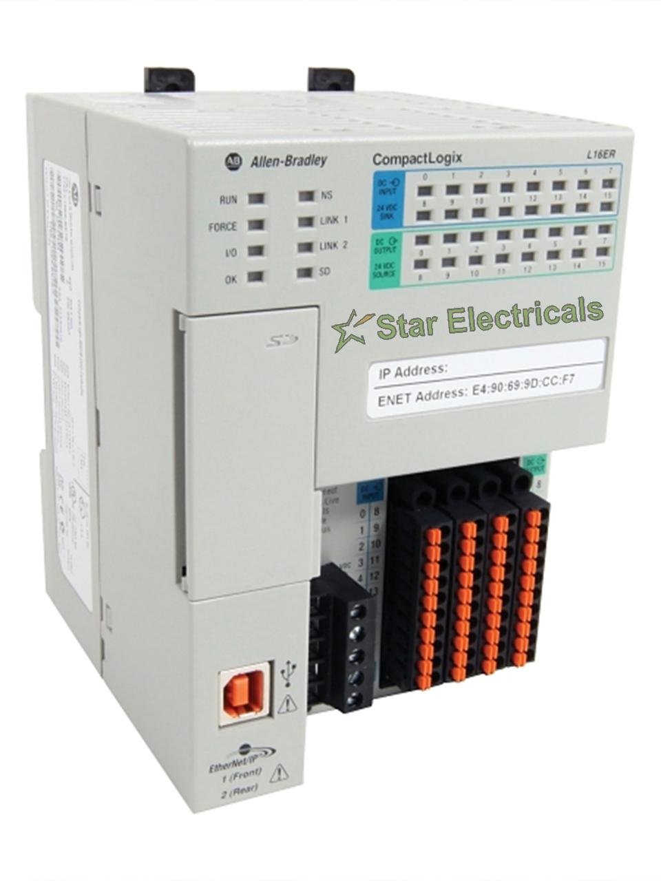 ALLEN-BRADLEY 1769-L16ER-BB1B ALLEN-BRADLEY 1769L16ERBB1B COMPACT LOGIX 384KB DI/O CONTROLLER