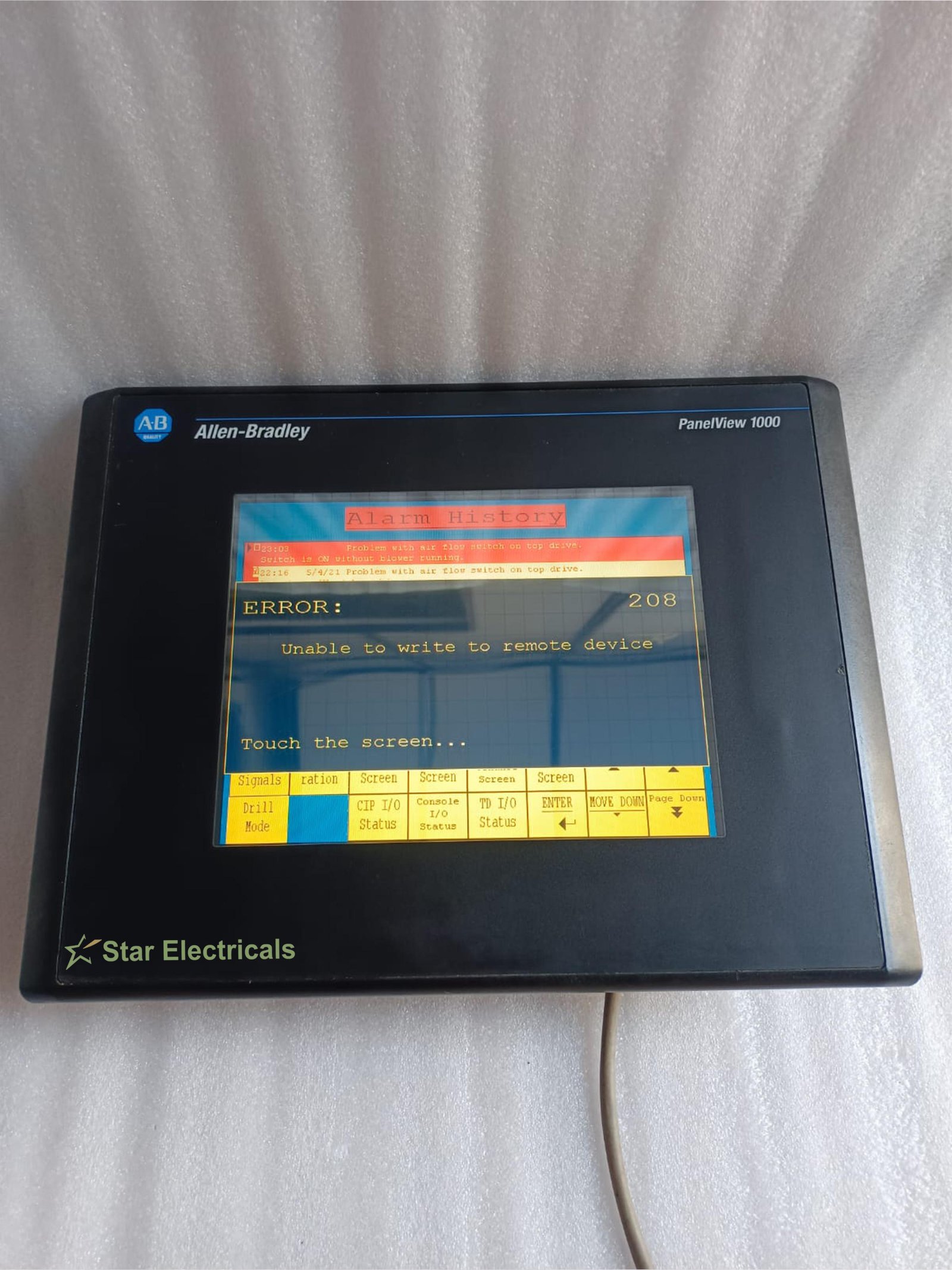 ALLEN-BRADLEY PANELVIEW 1000 ( HMI GOOD WORKING ) BACK PANEL COVER NOT AVAILABLE