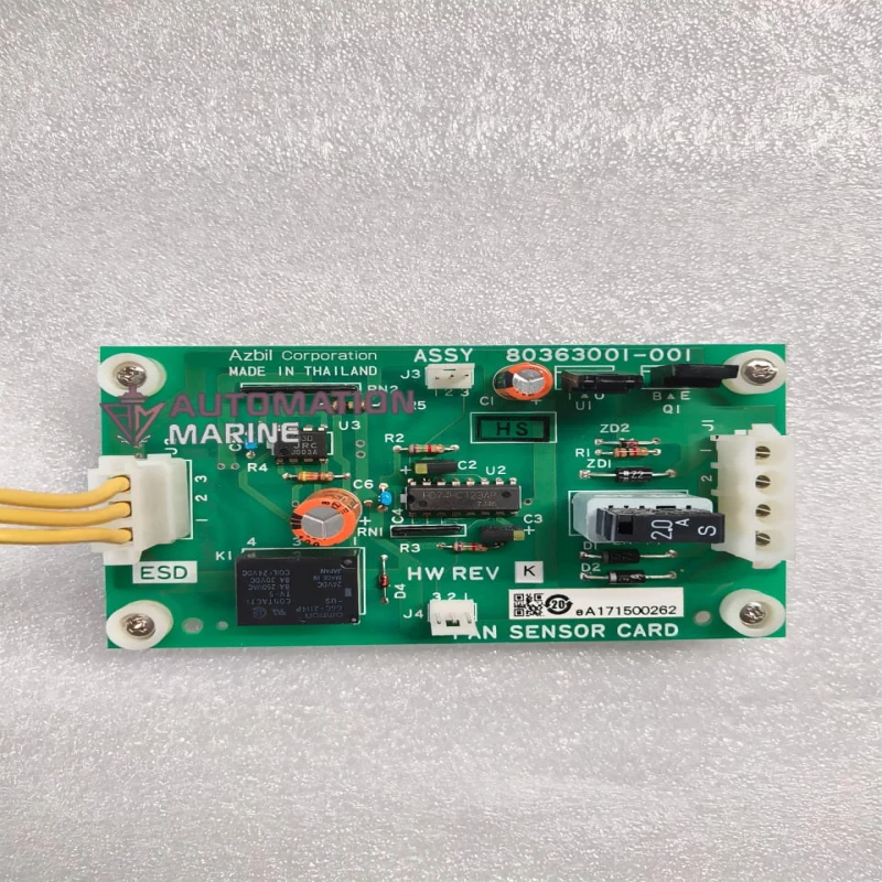 AZBIL 80363001-001 FAN SENSOR CARD ASSY – Industrial Automation Control PCB Module
