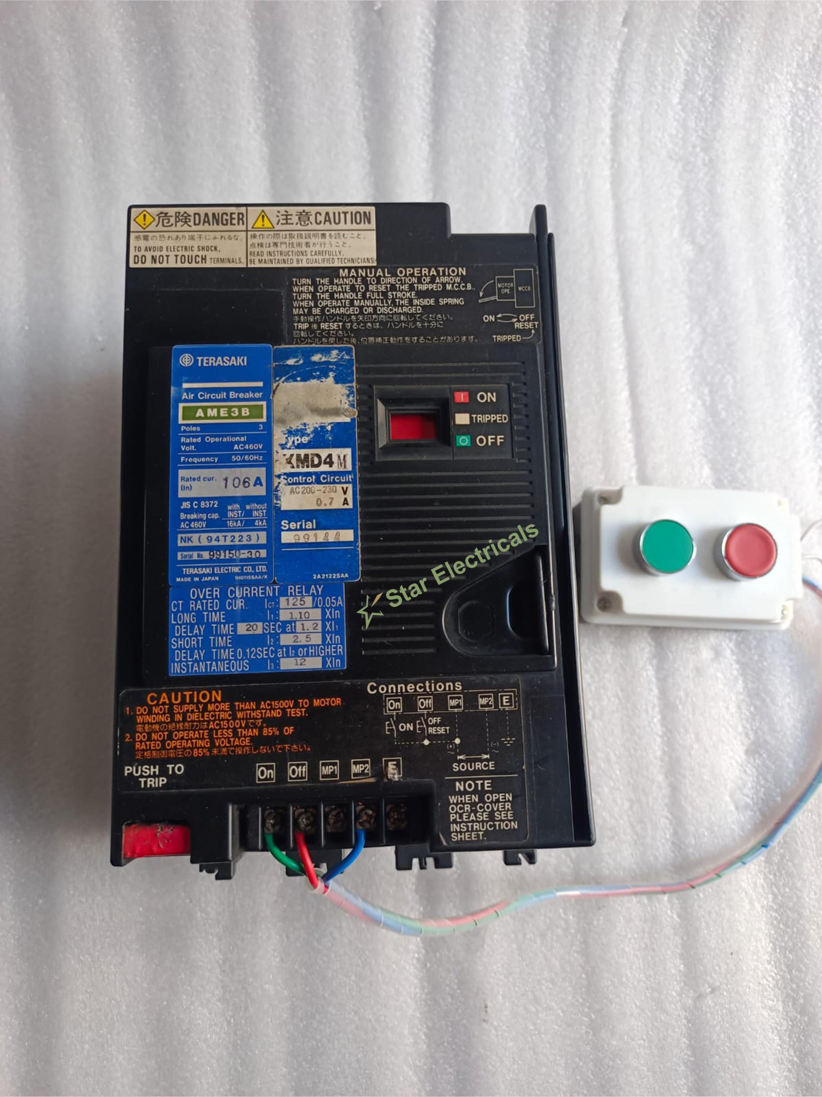 TERASAKI AME3B TERASAKI XMD4M 106AMP AUTOMATIC MCCB