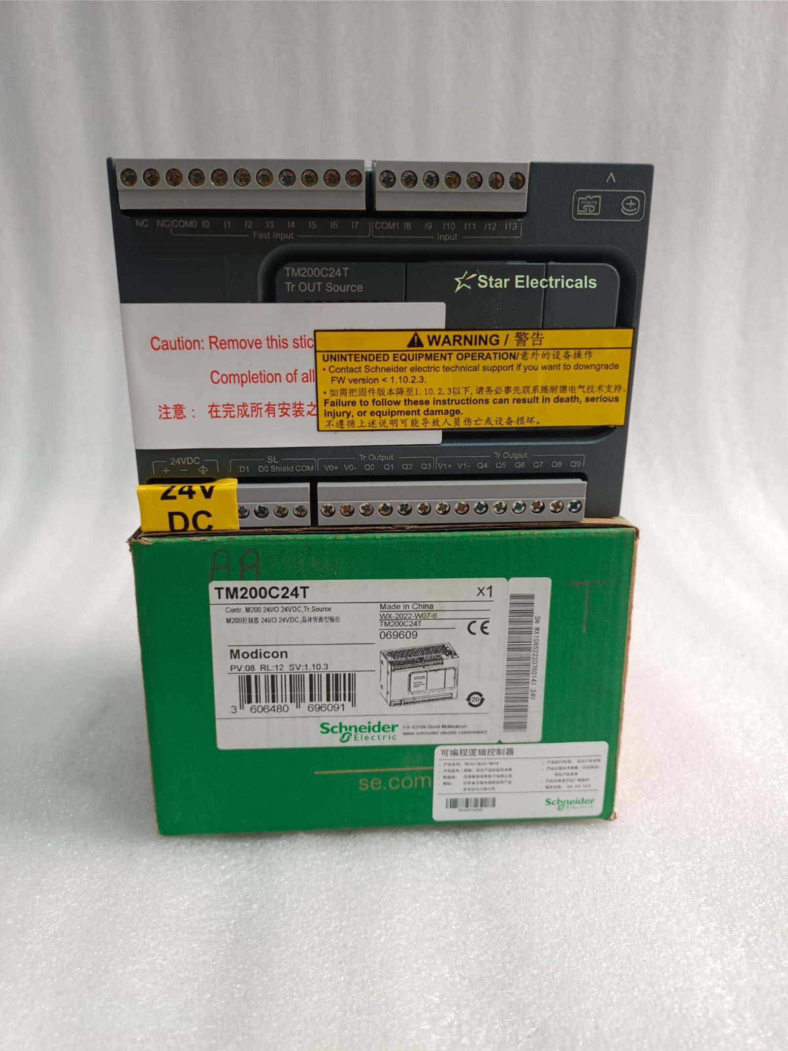 TM200C24T SCHNEIDER TM200C24T CONTR. M200-24I/O 24VDC,TR.SOURCE