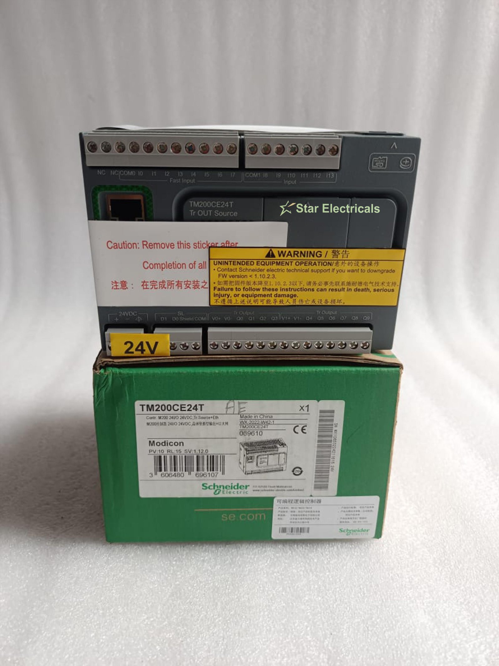 TM200CE24T SCHNEIDER TM200CE24T CONTR. M200-24I/O 24VDC,TR. SOURCE+ETH