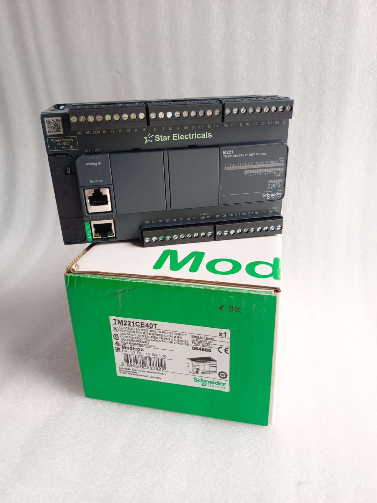 TM221CE40T SCHNEIDER TM221CE40T CONTROLLER M221-40IO TR.PNP ETHERNET