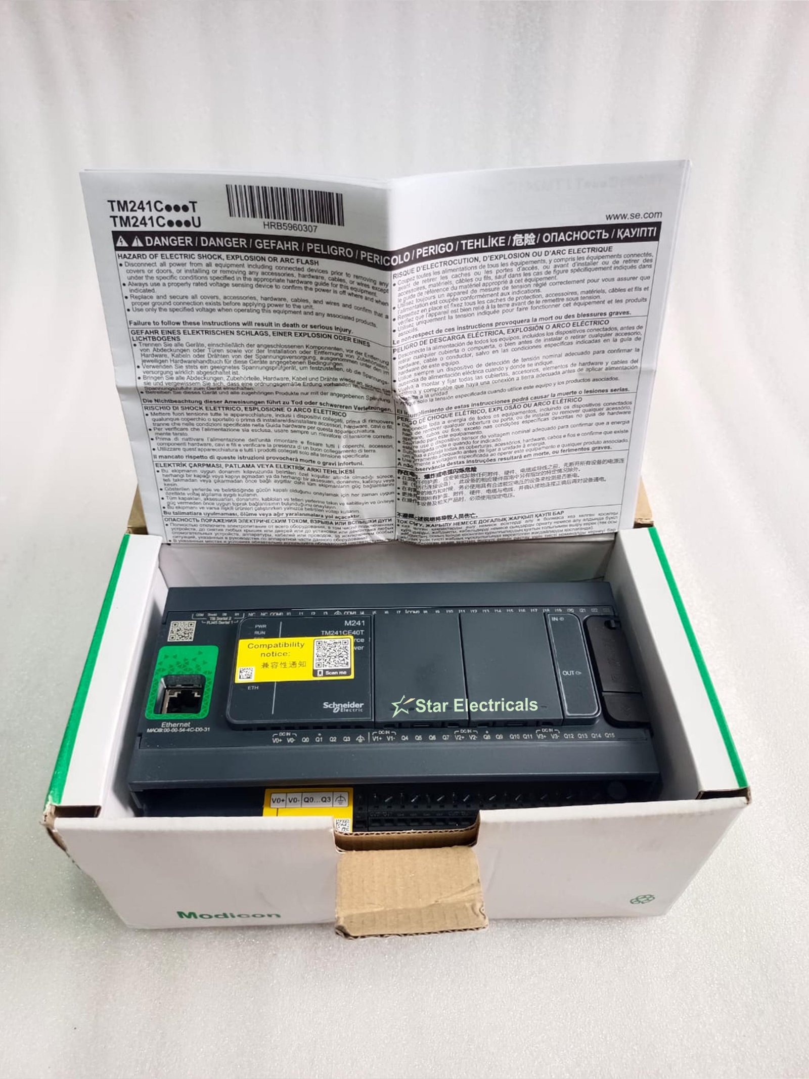 TM241CE40T SCHNEIDER TM241CE40T CONTROLLER M241-40IO TR.NPN ETHERNET