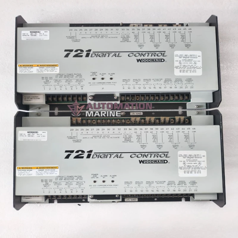 Woodward 721 Digital Control 9907-207 Rev. B | Control Assembly 8237-736 Rev. F | Industrial Engine And Generator Governor Controller