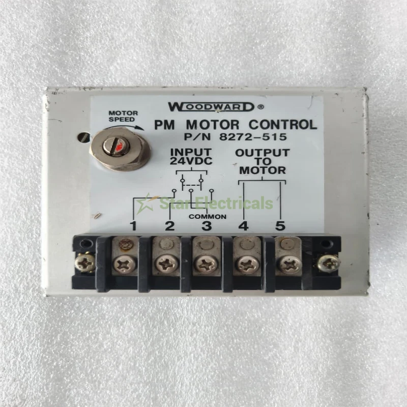 WOODWARD 8272-515 PM MOTOR CONTROL 24VDC INPUT 24VDC OUTPUT TO MOTOR SPEED CONTROL